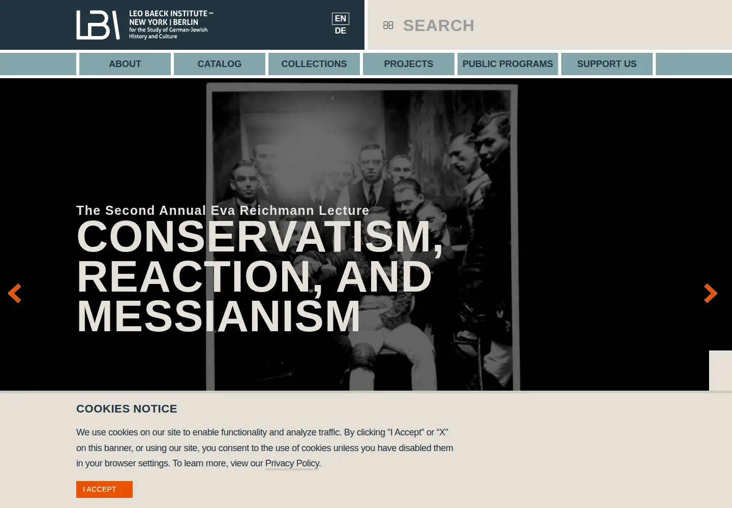 Captured homepage of lbi.org in the current scan