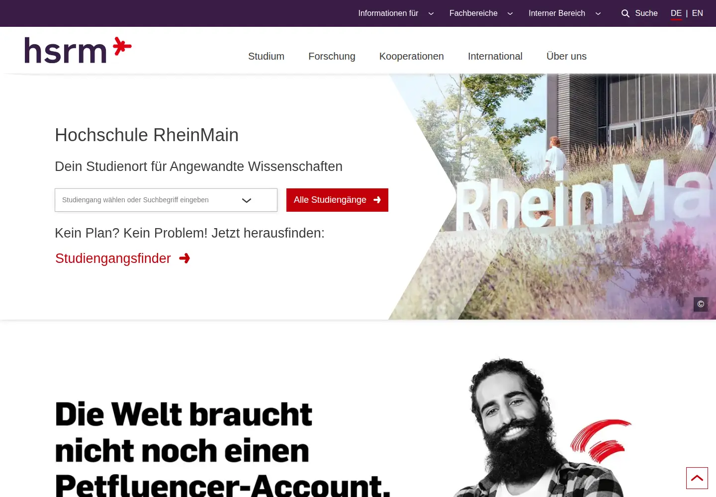 Screenshot of hs-rm.de