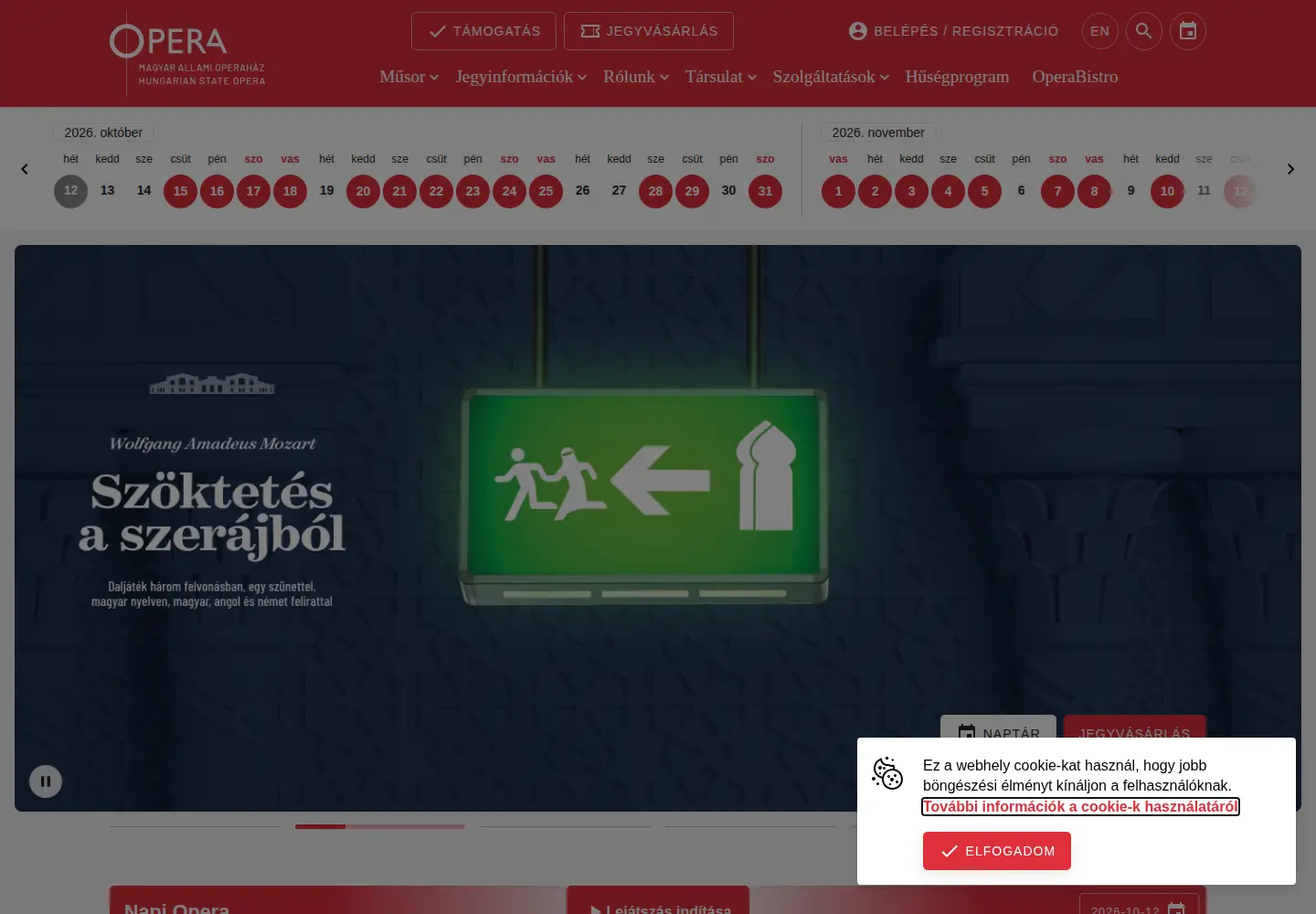 Screenshot of opera.hu
