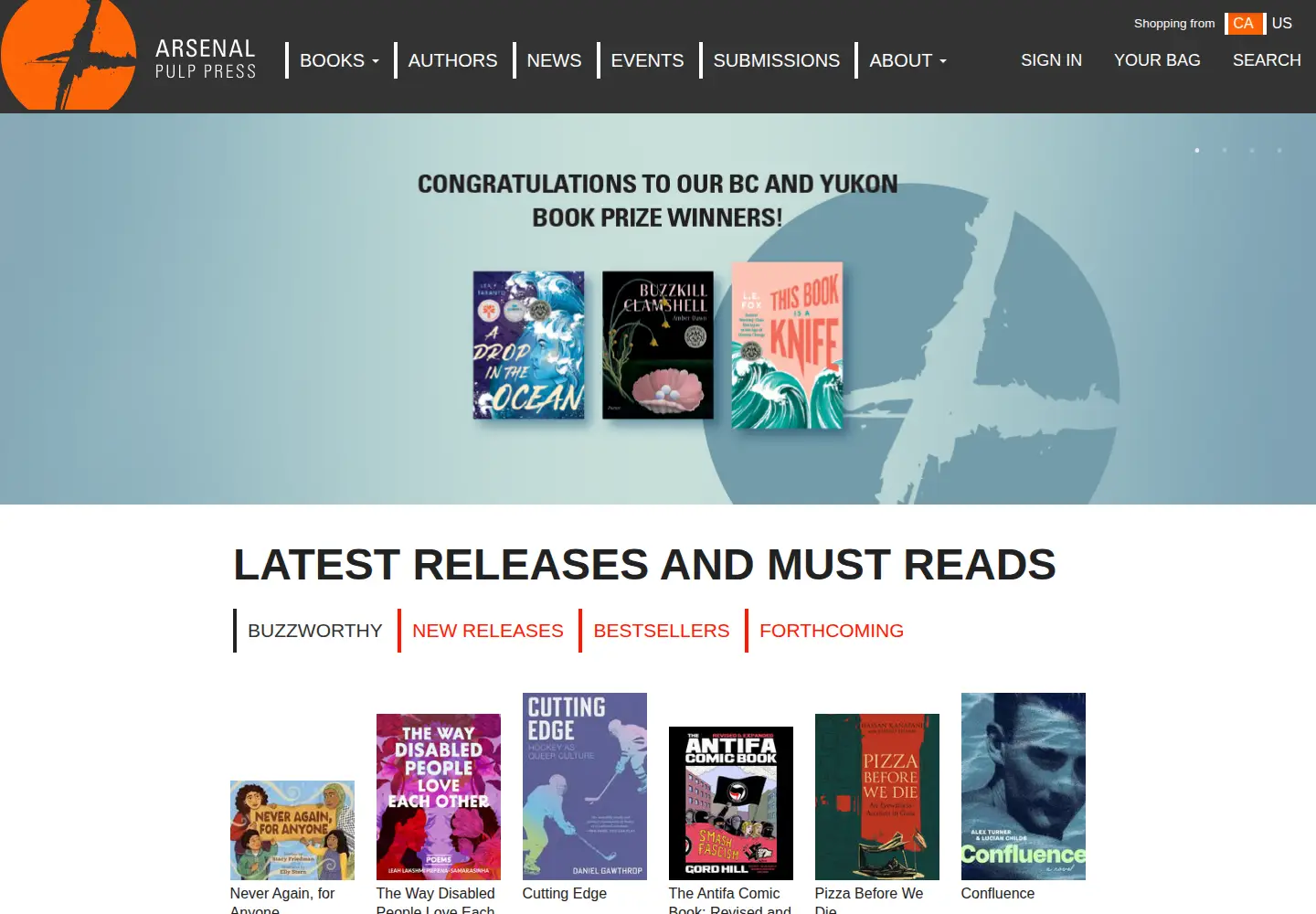 Screenshot of arsenalpulp.com