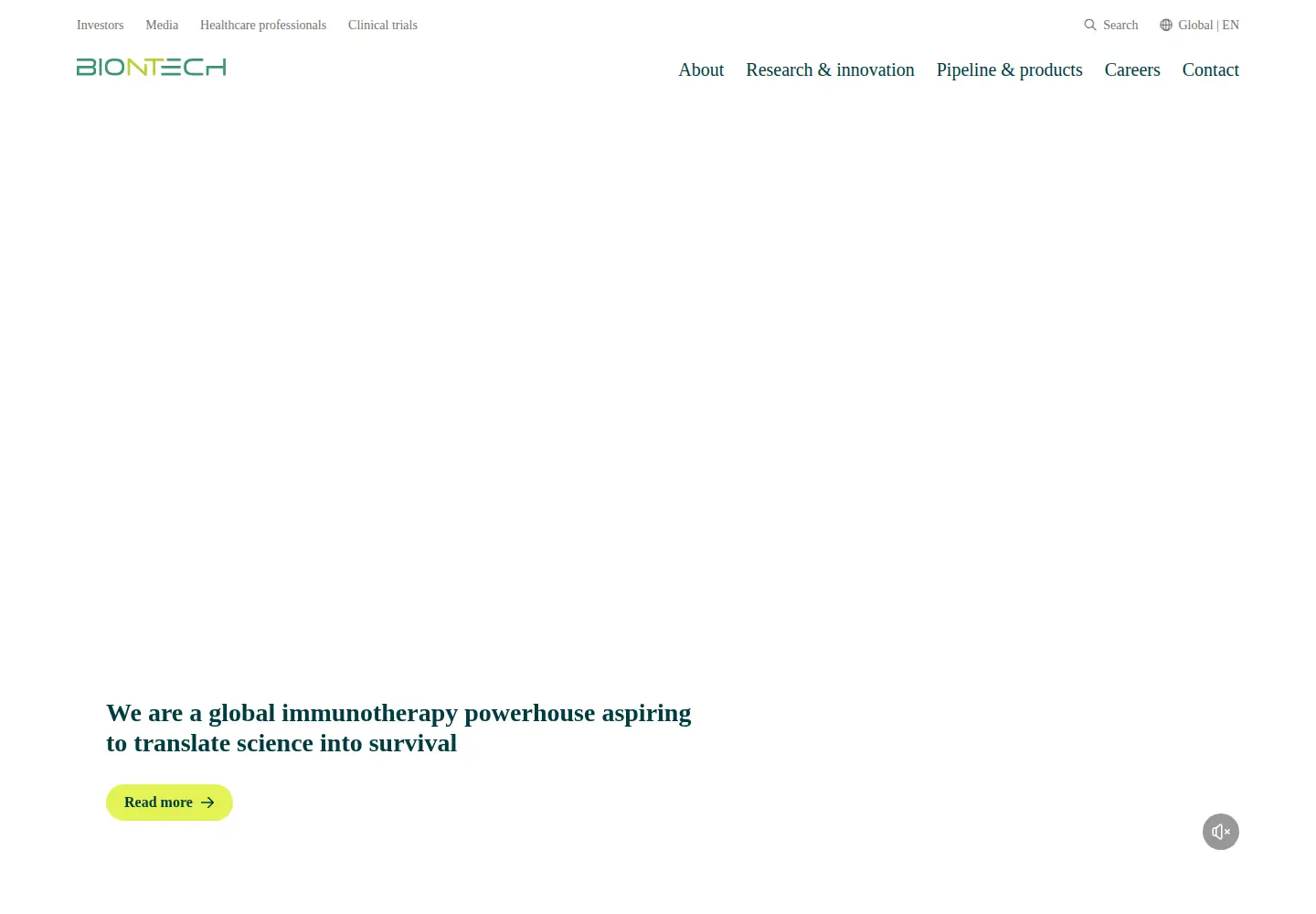 Screenshot of biontech.com