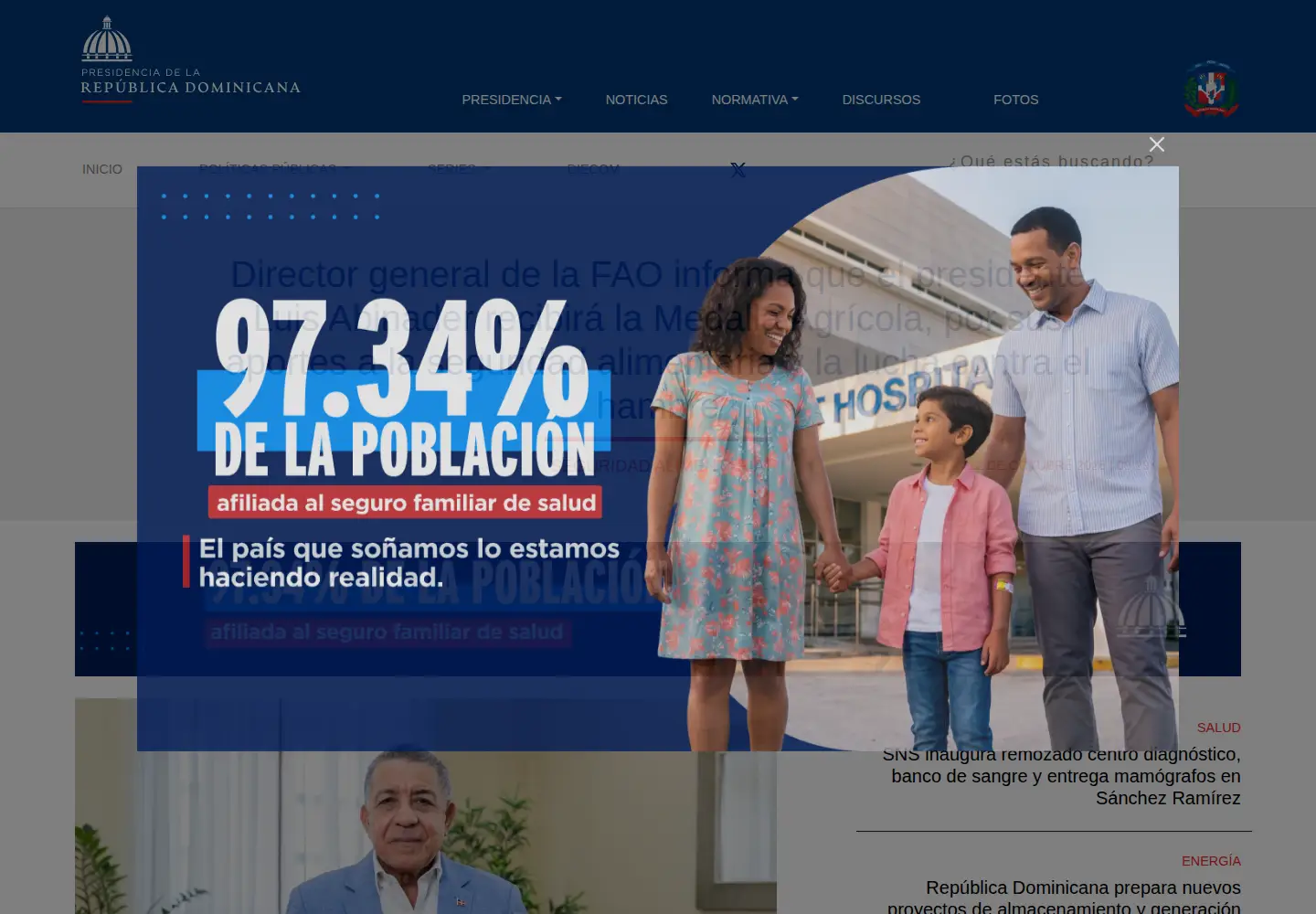 Screenshot of presidencia.gob.do
