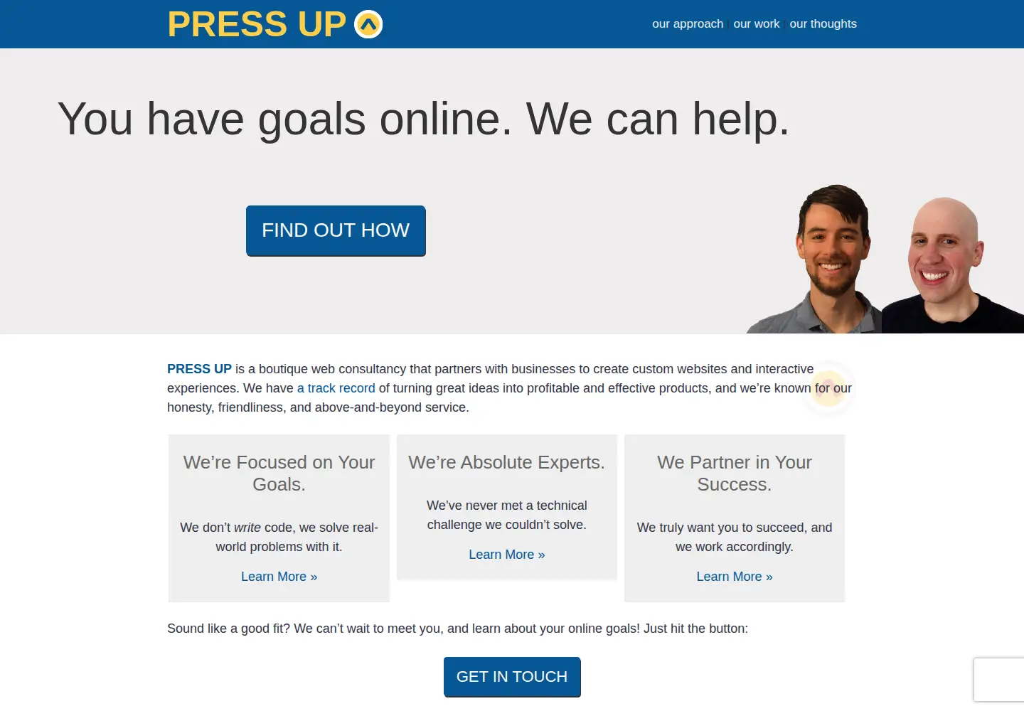 Screenshot of pressupinc.com