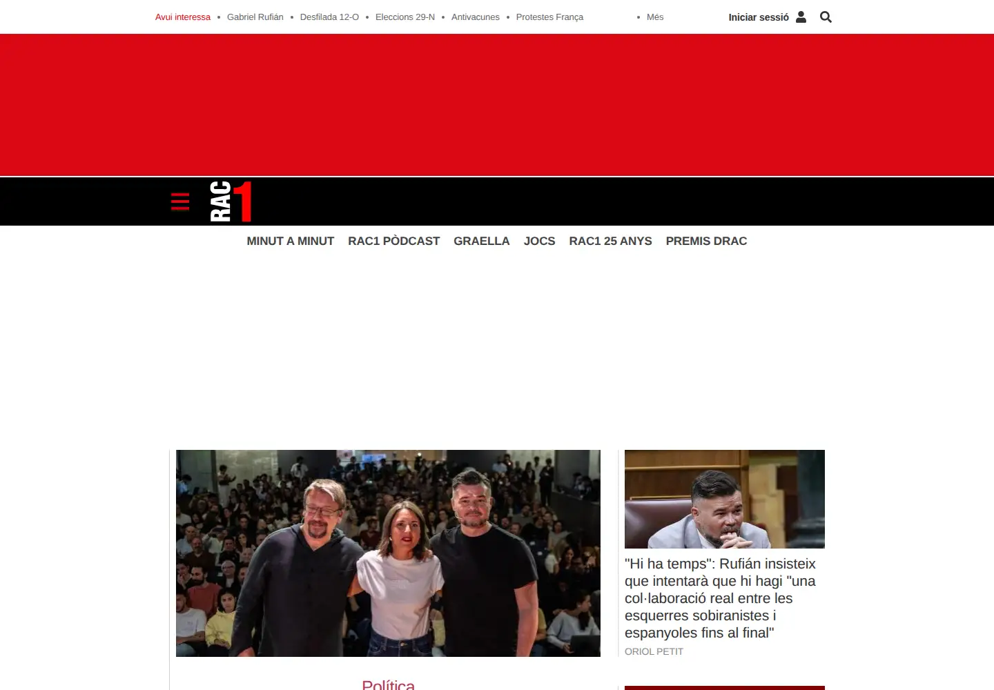 Screenshot of rac1.cat