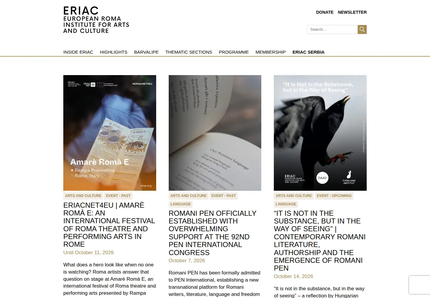 Screenshot of eriac.org