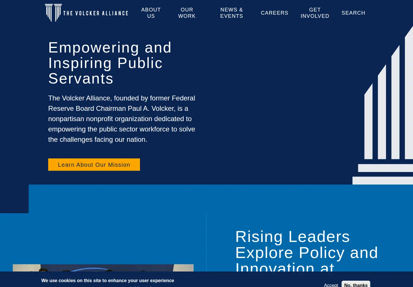 Screenshot of volckeralliance.org