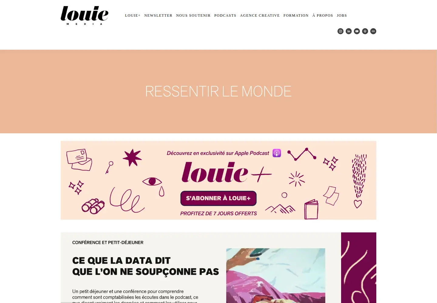 Screenshot of louiemedia.com