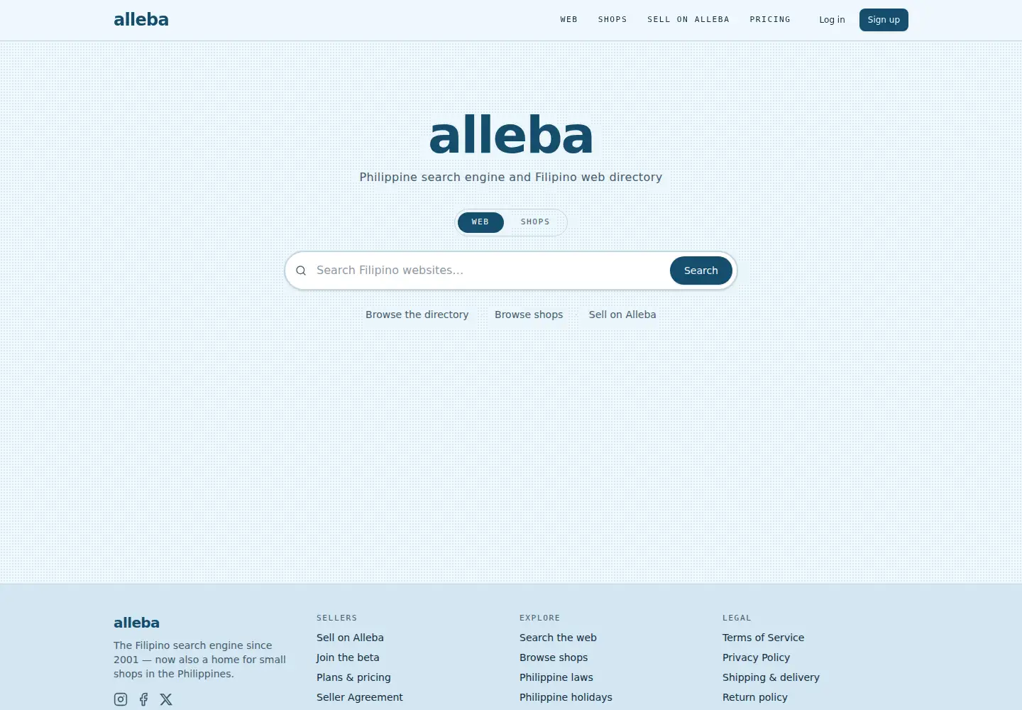 Screenshot of alleba.com