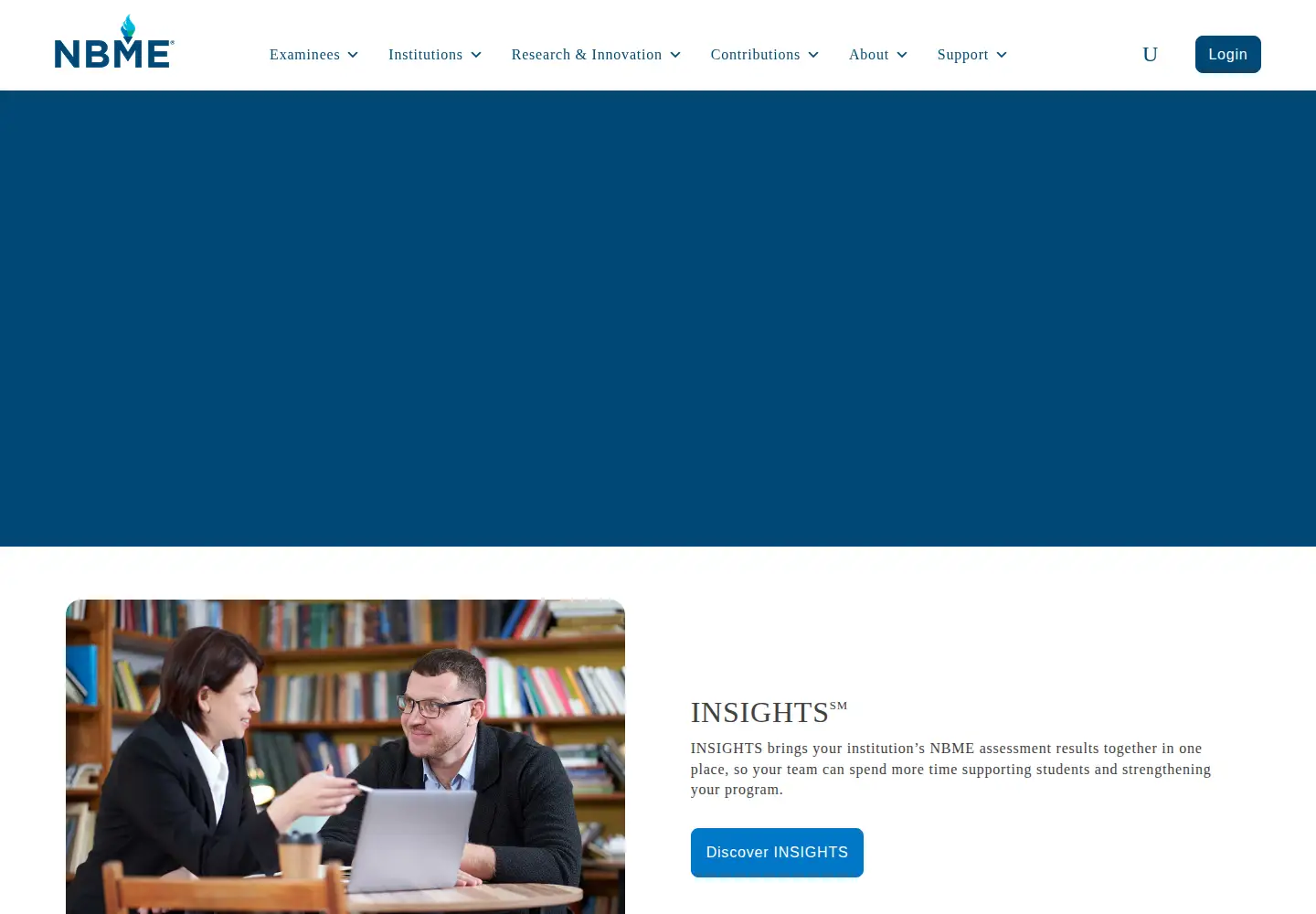 Screenshot of nbme.org