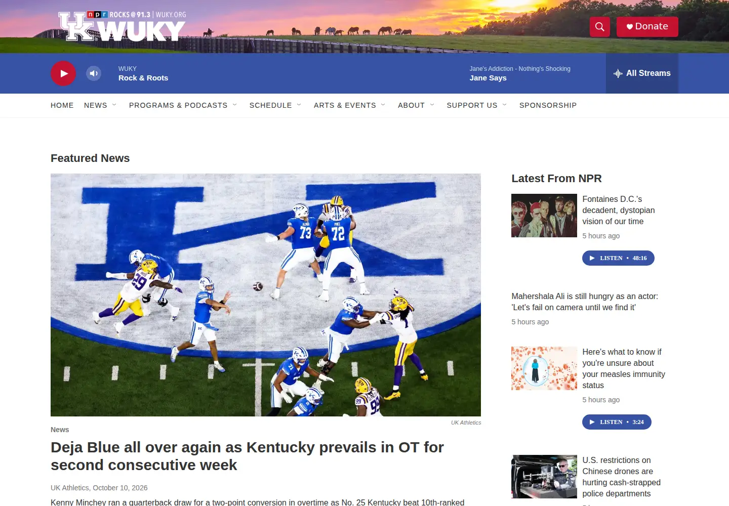 Screenshot of wuky.org