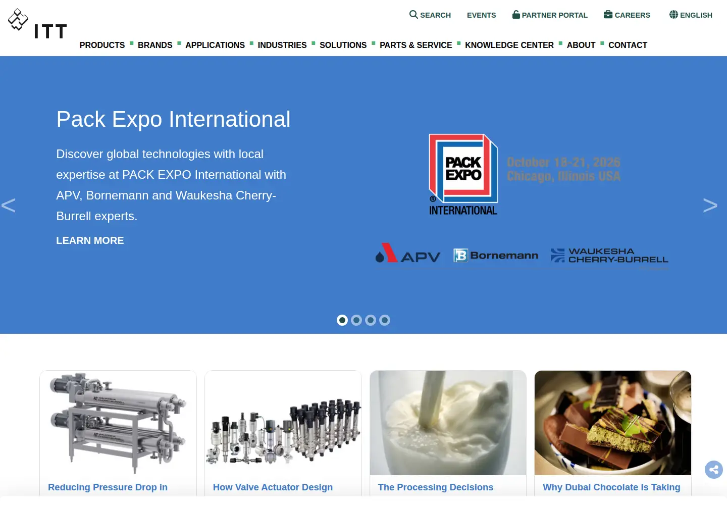 Captured homepage of spxflow.com in the current scan