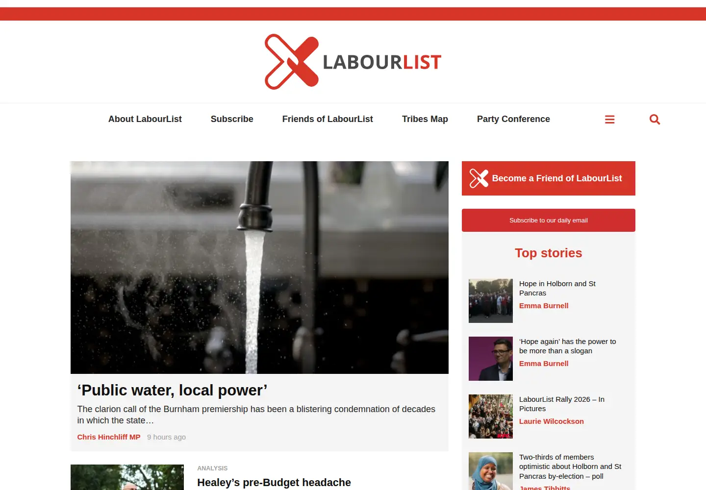 Screenshot of labourlist.org