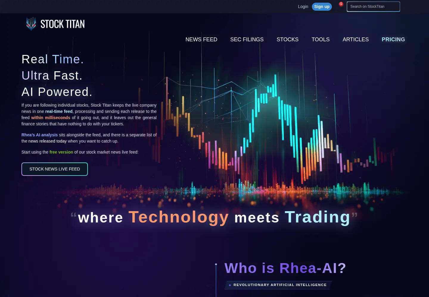 Captured homepage of stocktitan.net in the current scan