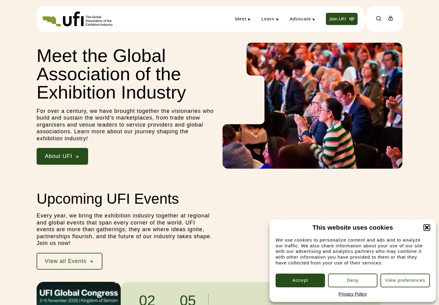 Screenshot of ufi.org