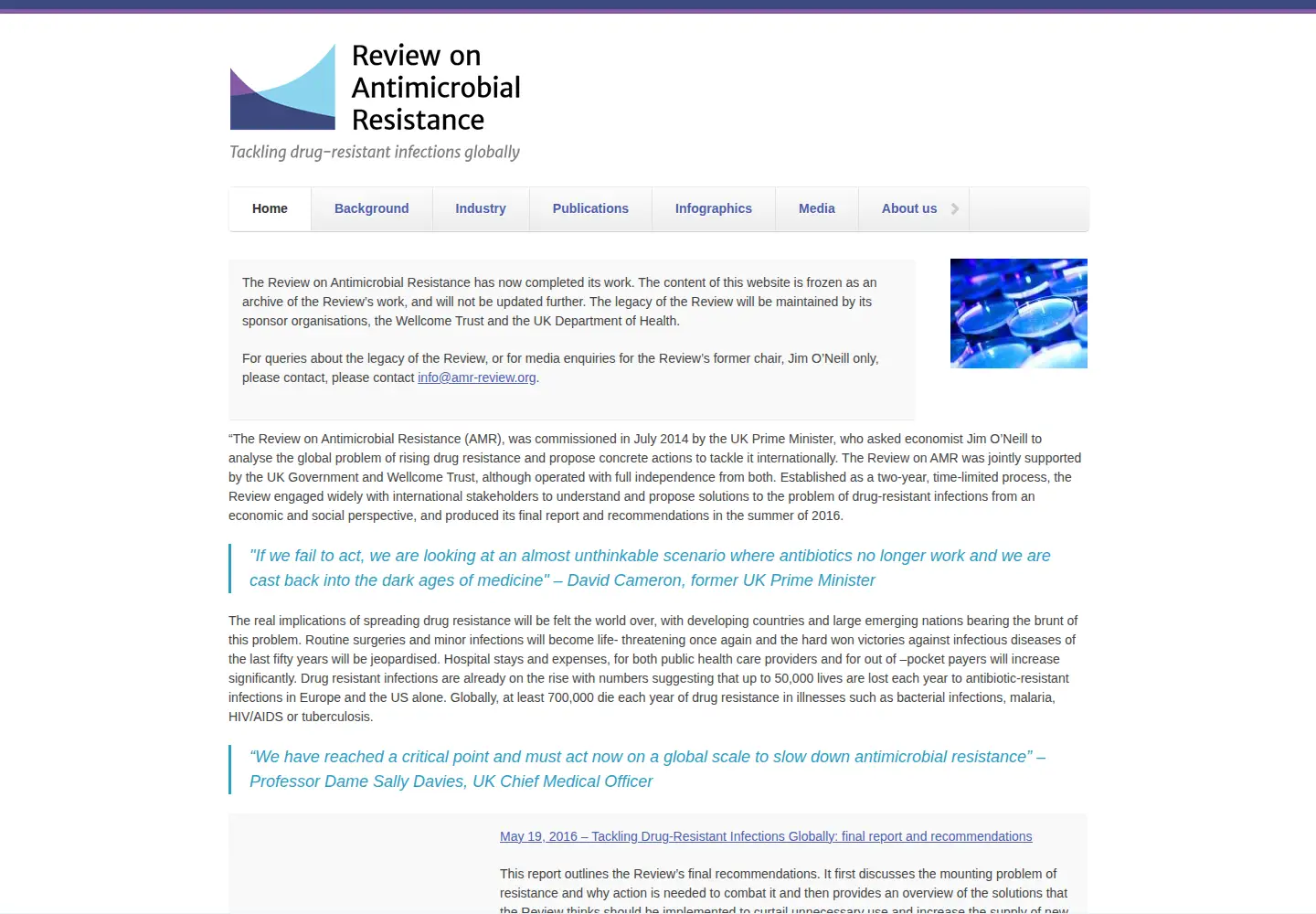 Screenshot of amr-review.org