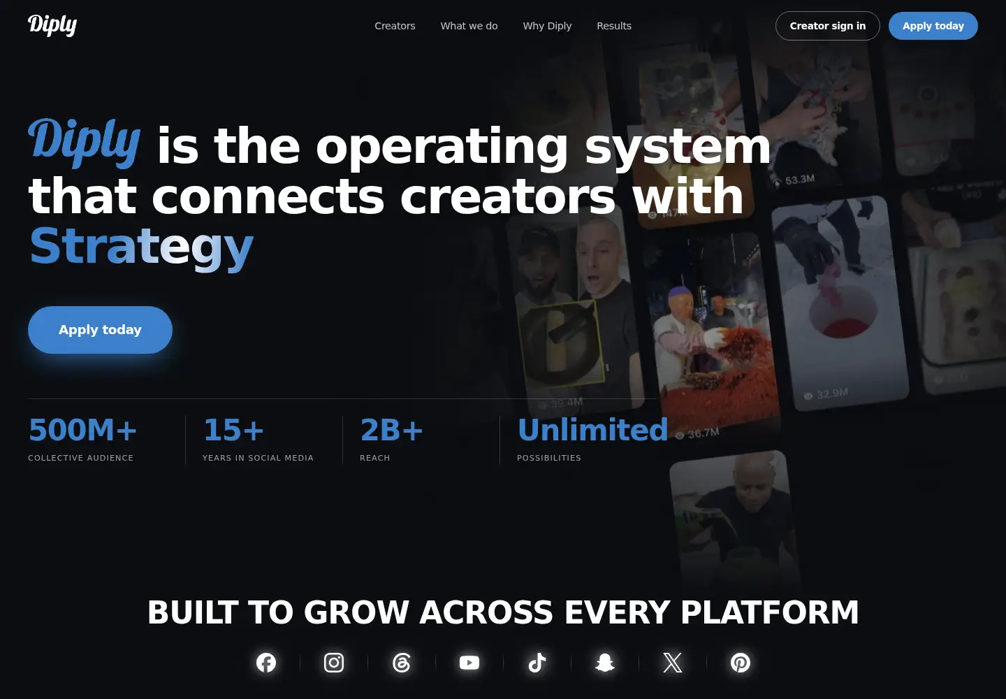 Screenshot of diply.com