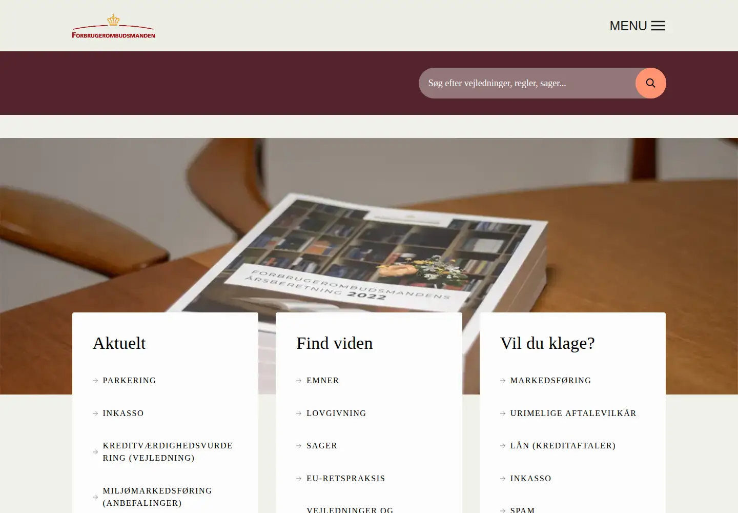 Captured homepage of forbrugerombudsmanden.dk in the current scan