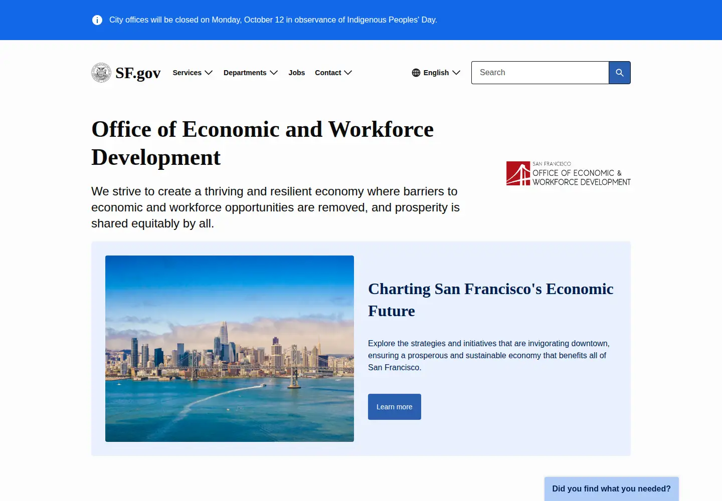 Captured homepage of oewd.org in the current scan