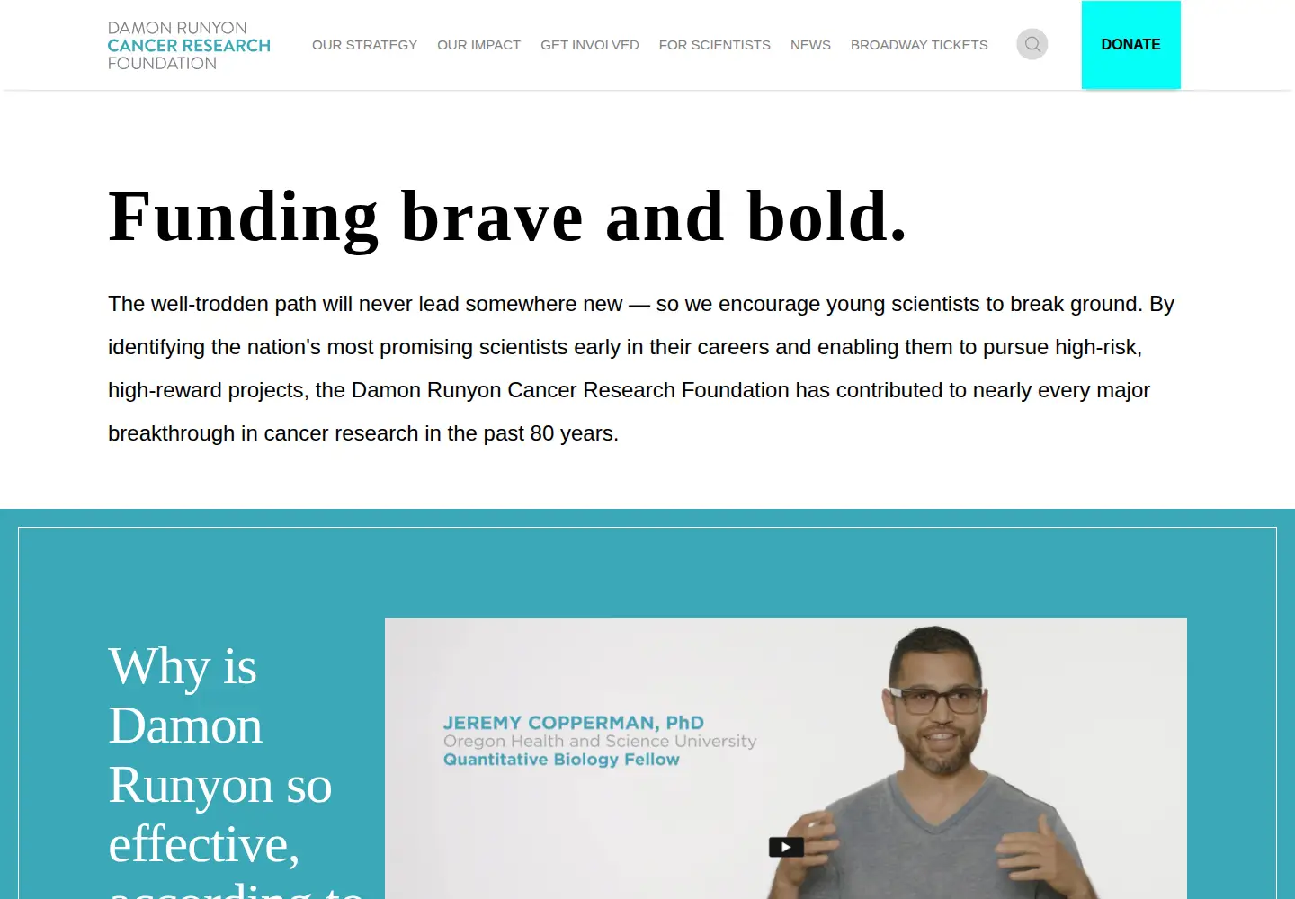 Screenshot of damonrunyon.org