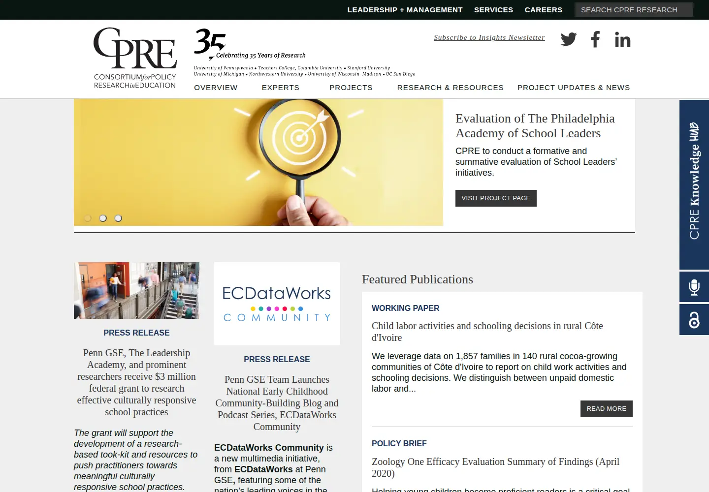 Screenshot of cpre.org