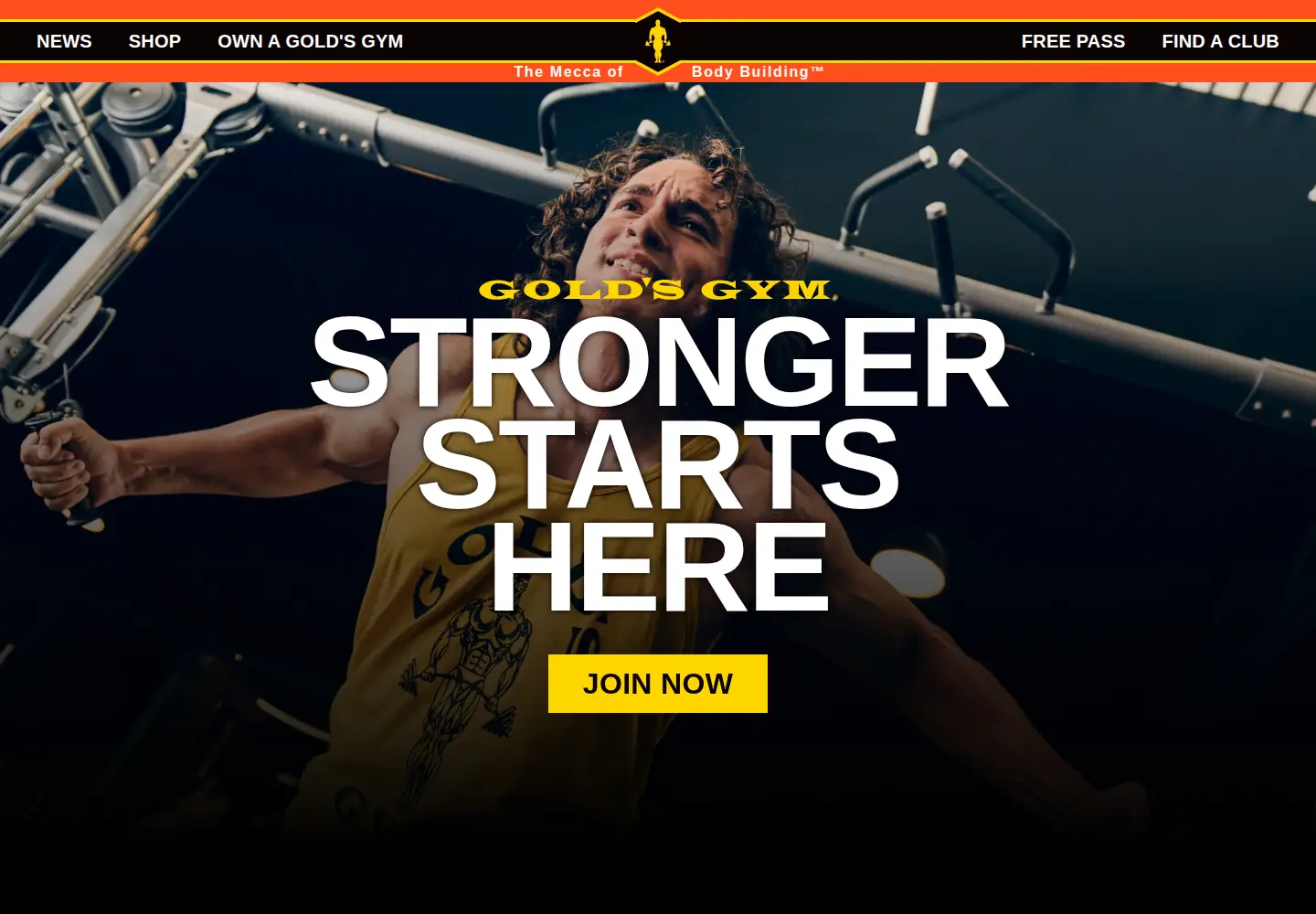 Screenshot of goldsgym.com