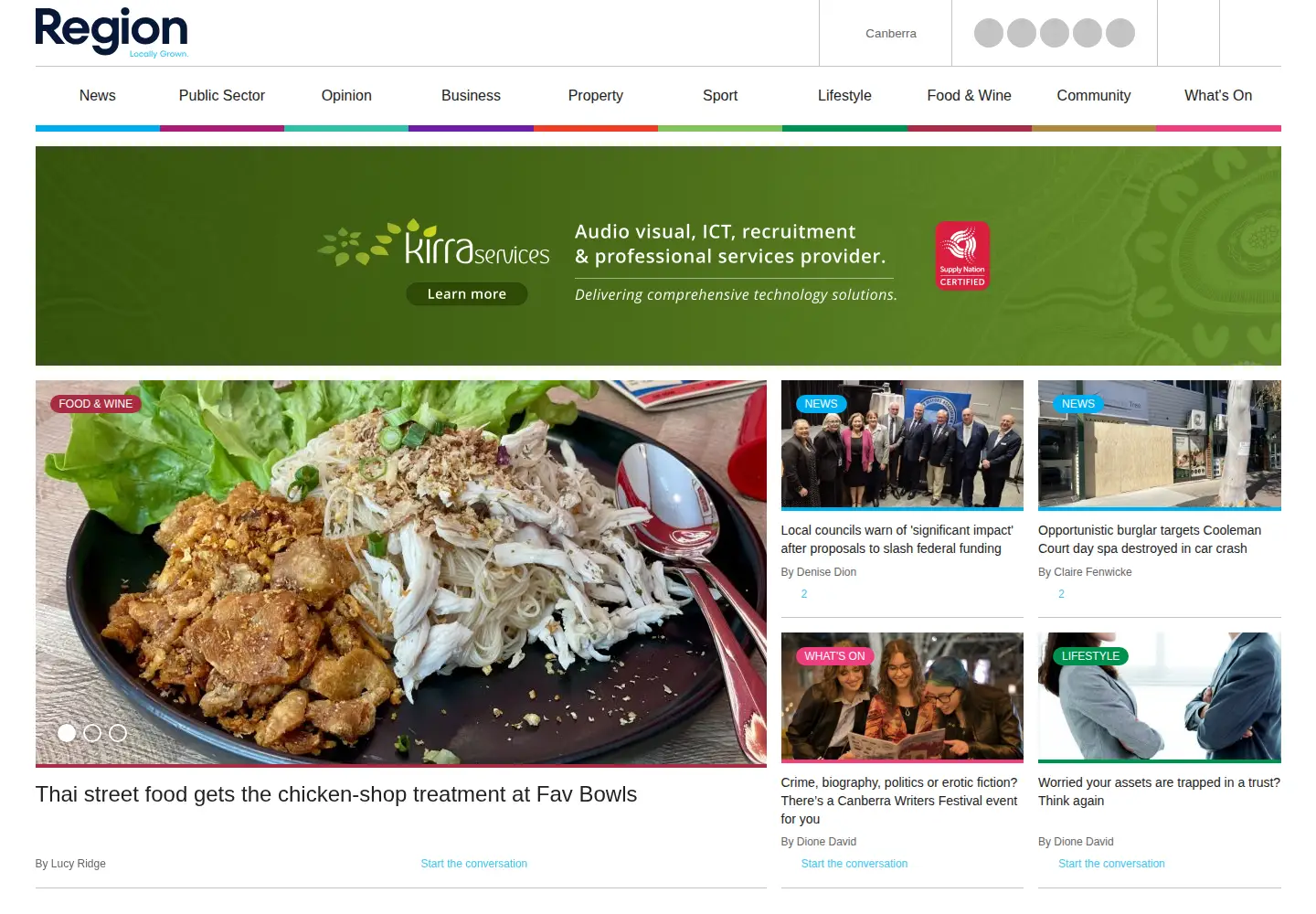 Screenshot of the-riotact.com