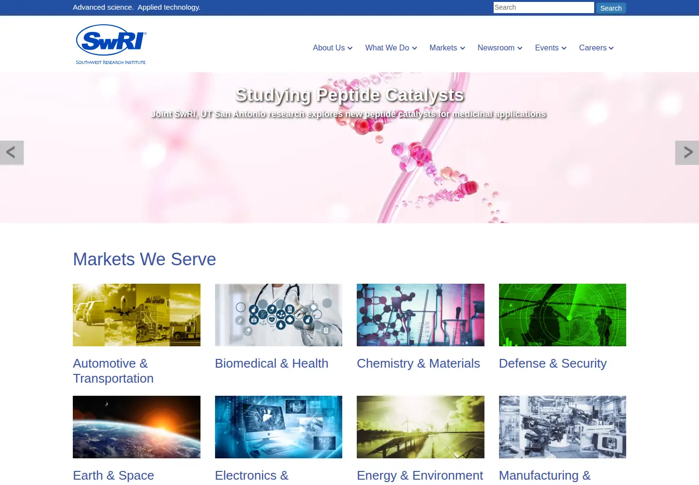Screenshot of swri.org