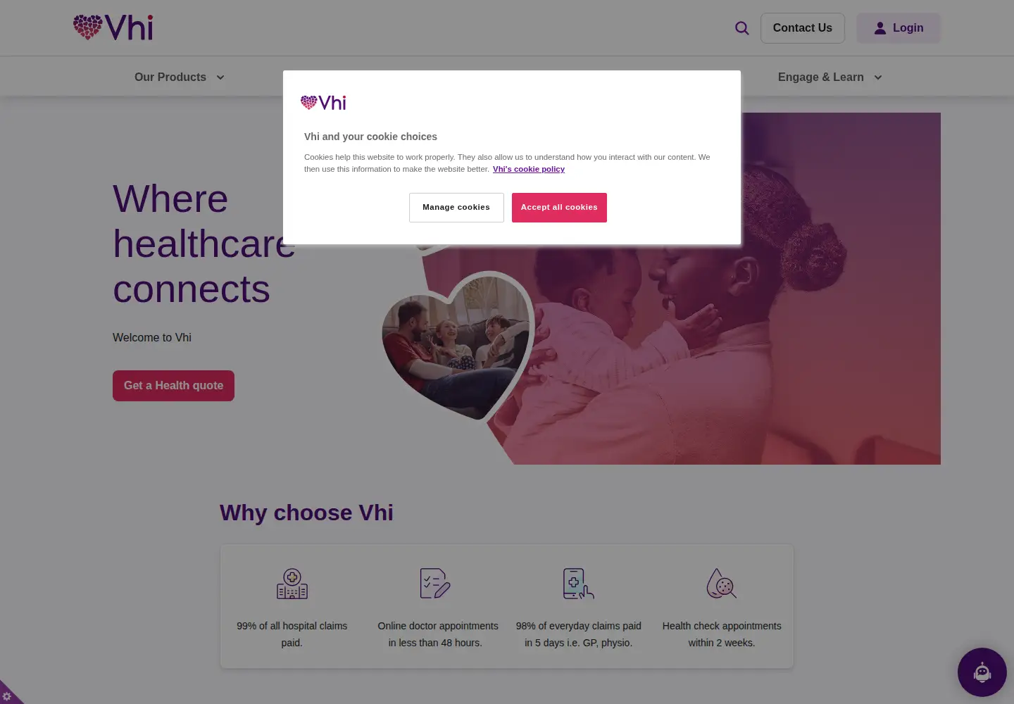 Screenshot of vhi.ie