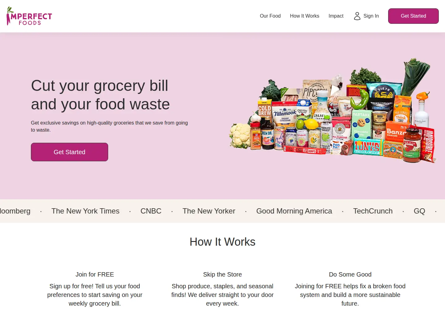 Screenshot of imperfectfoods.com
