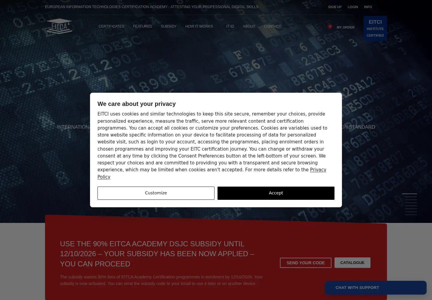 Screenshot of eitca.org