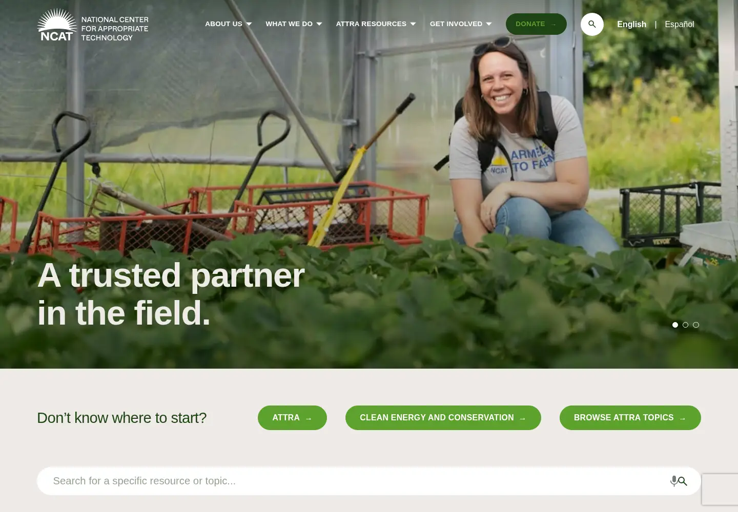 Screenshot of ncat.org
