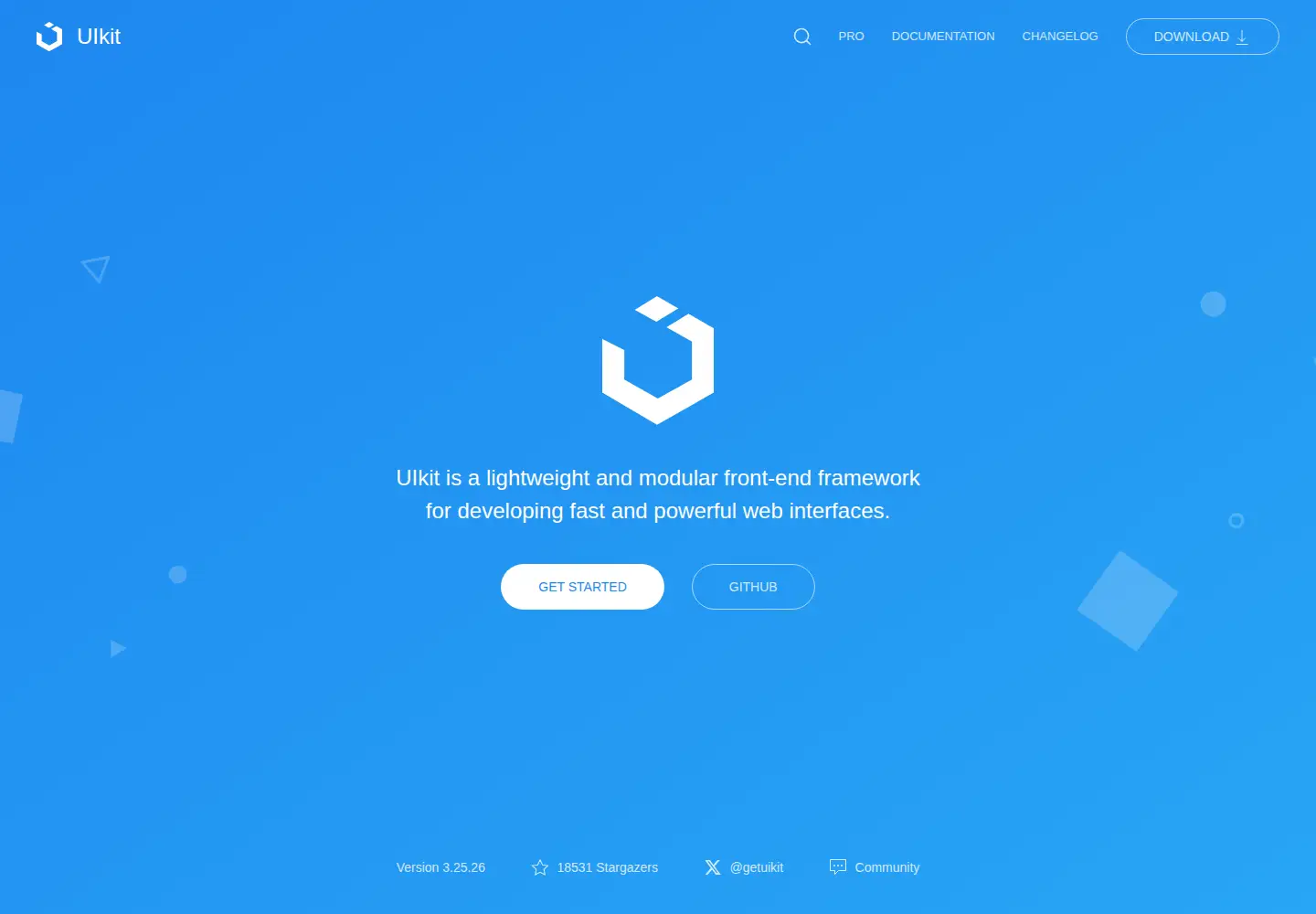 Screenshot of getuikit.com