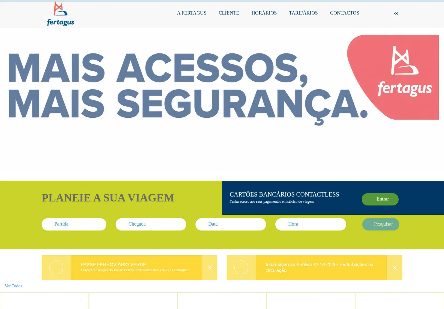 Screenshot of fertagus.pt