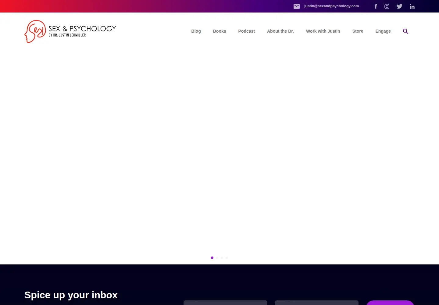 Captured homepage of sexandpsychology.com in the current scan