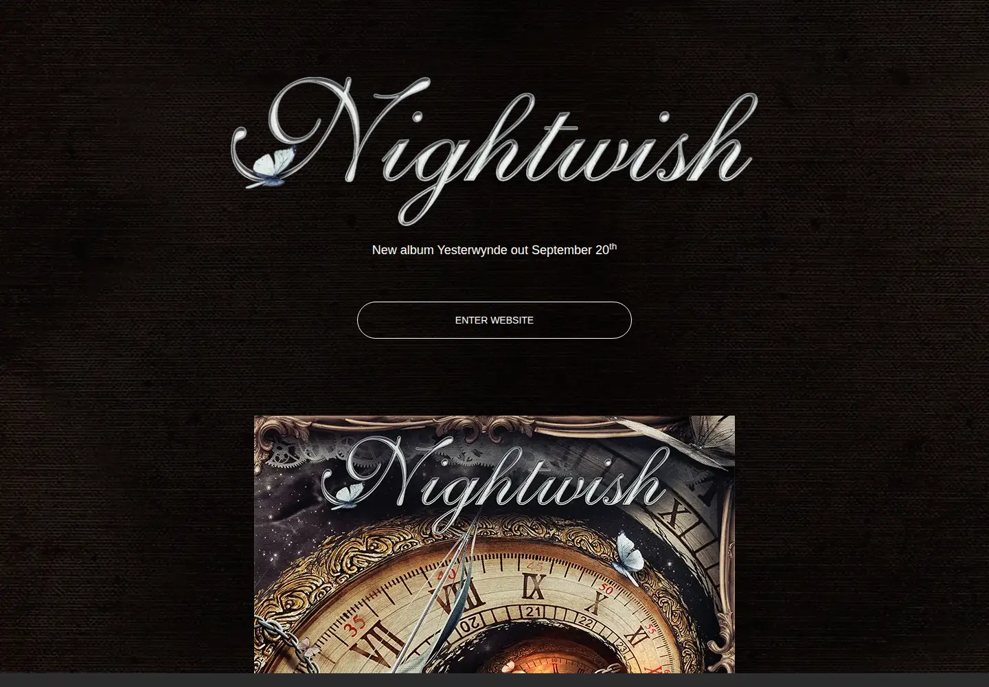 Captured homepage of nightwish.com in the current scan