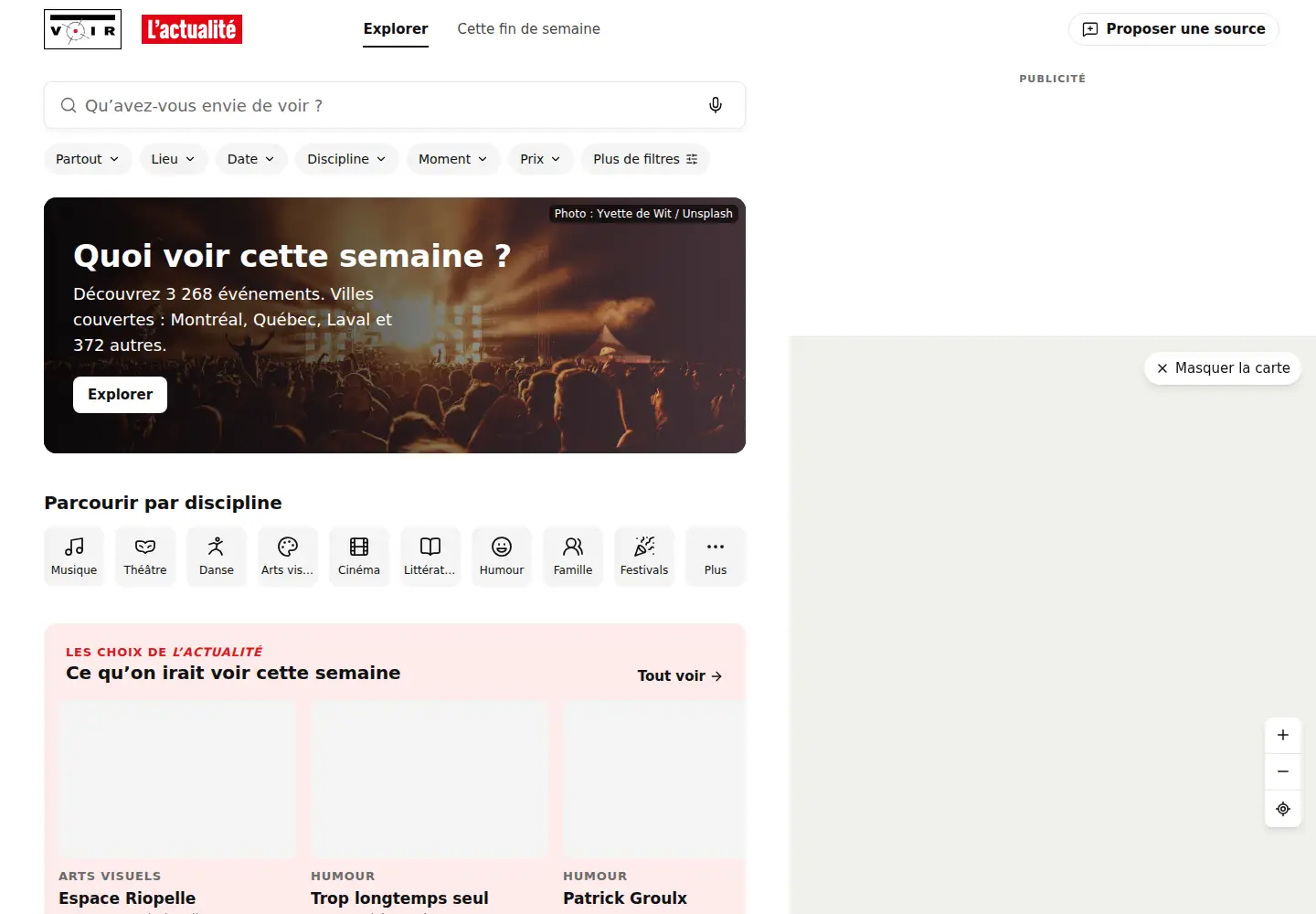 Screenshot of voir.ca