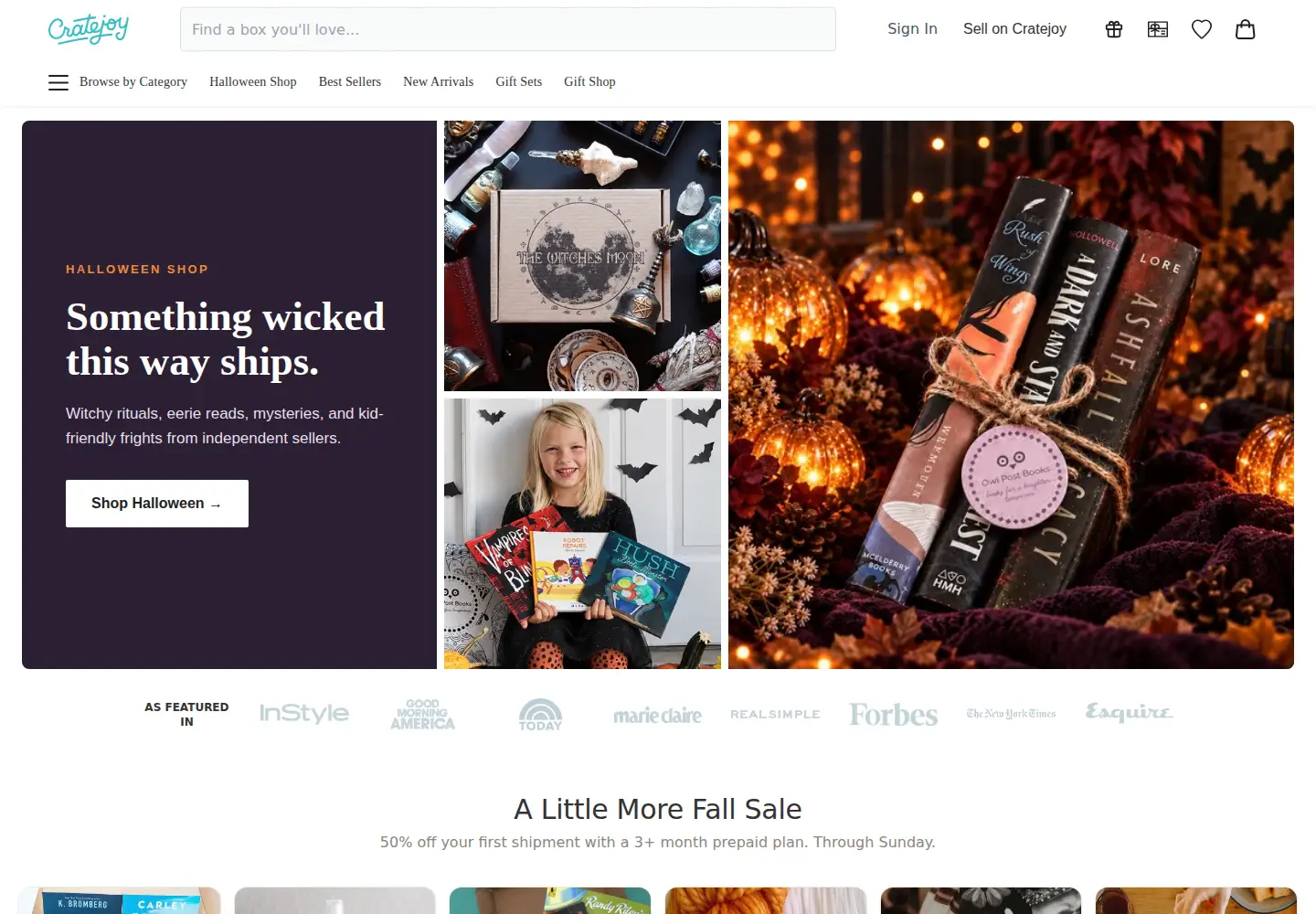 Screenshot of cratejoy.com