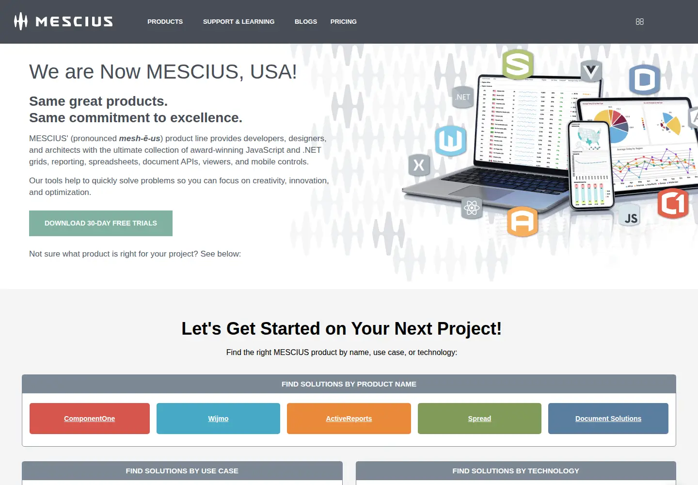 Screenshot of grapecity.com