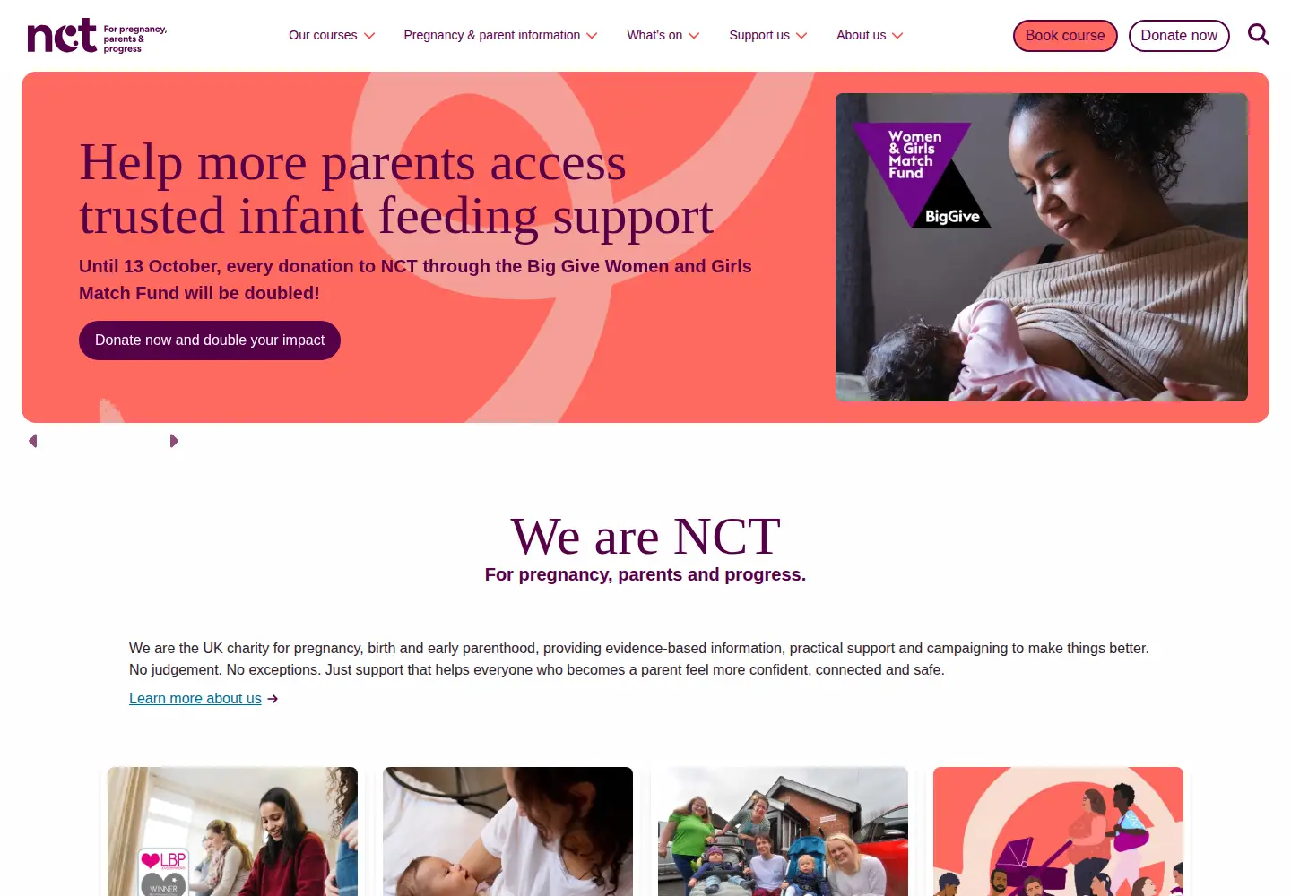 Screenshot of nct.org.uk