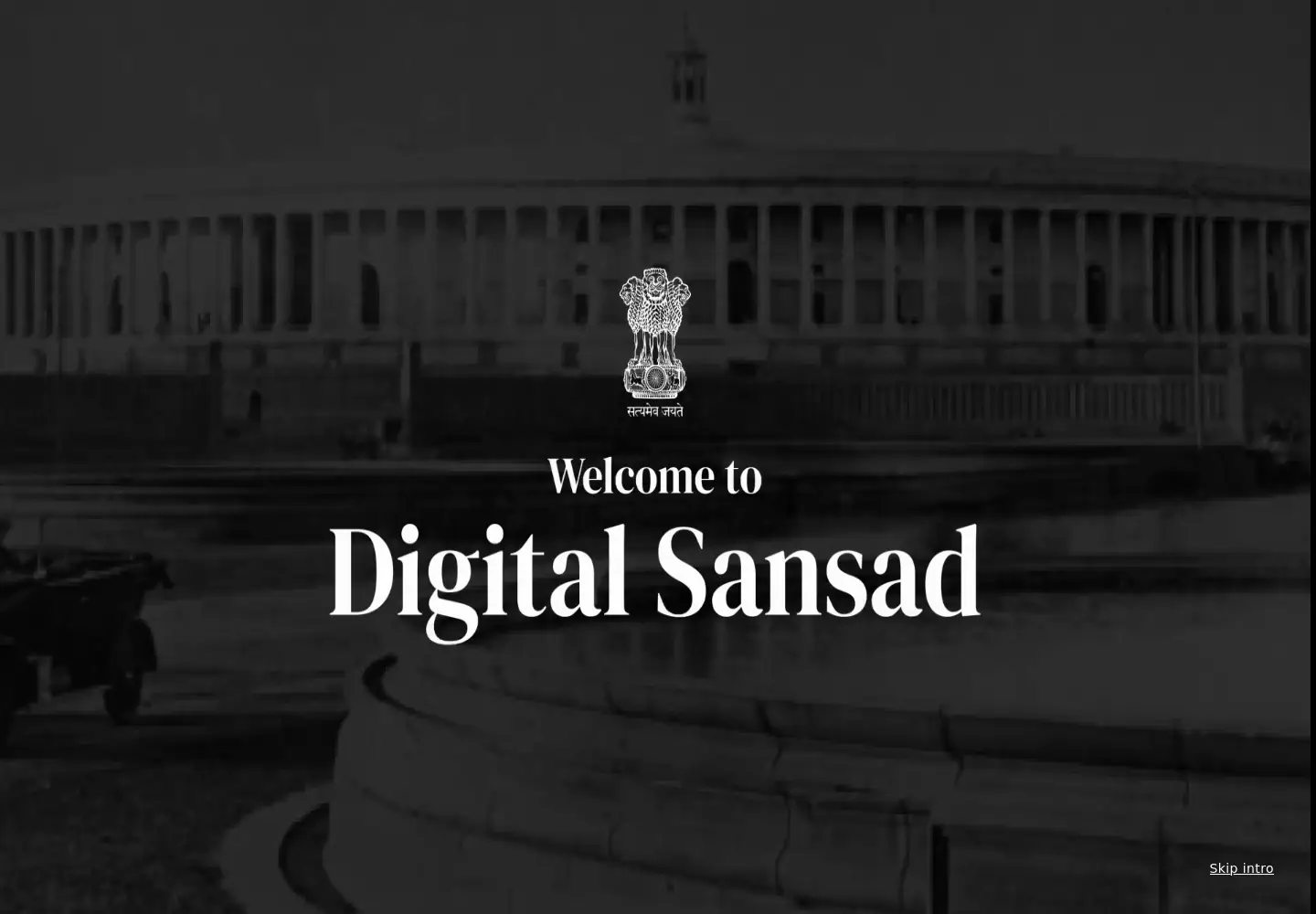 Screenshot of sansad.in