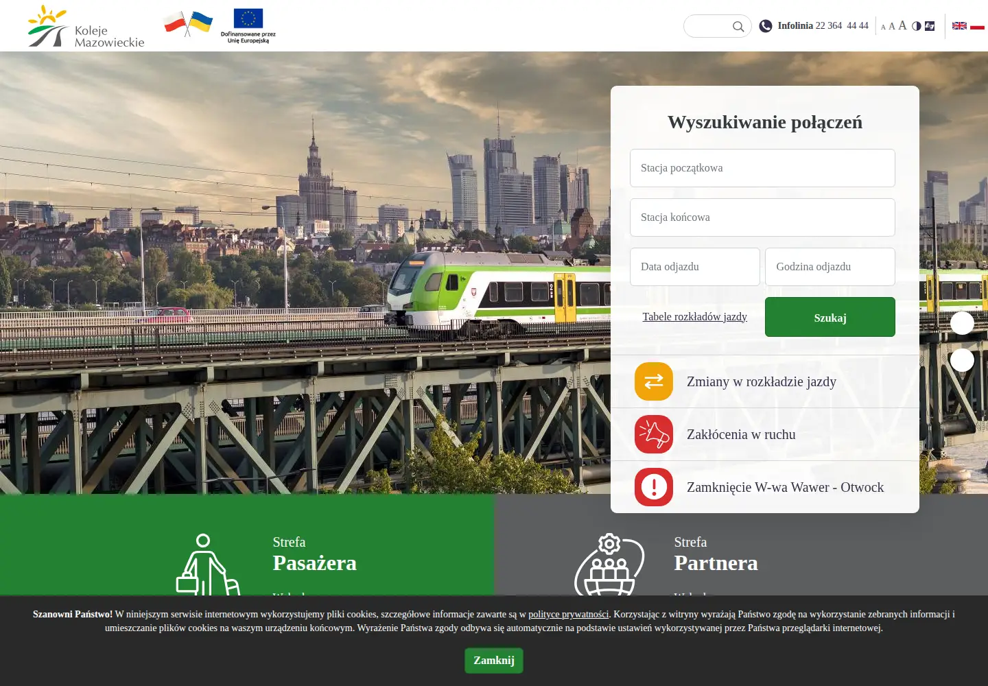 Screenshot of mazowieckie.com.pl