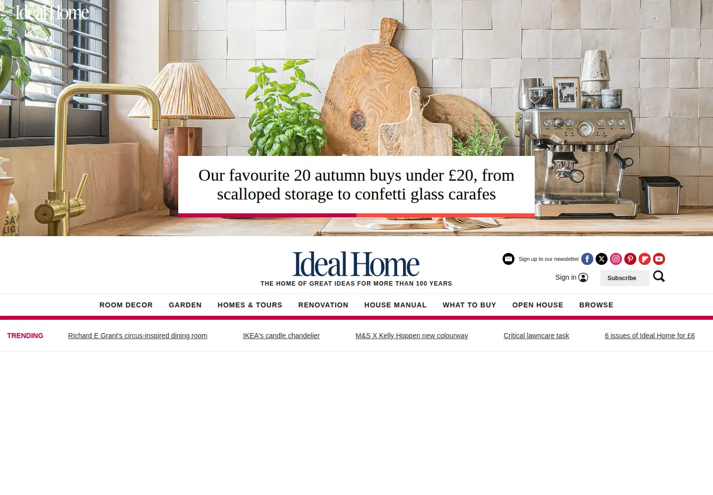 Screenshot of idealhome.co.uk