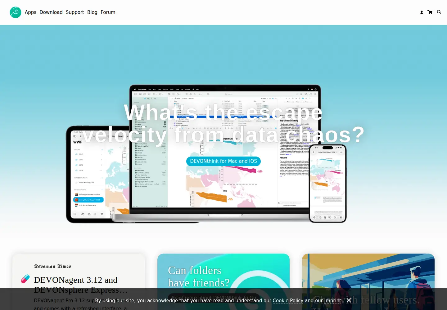 Captured homepage of devontechnologies.com in the current scan