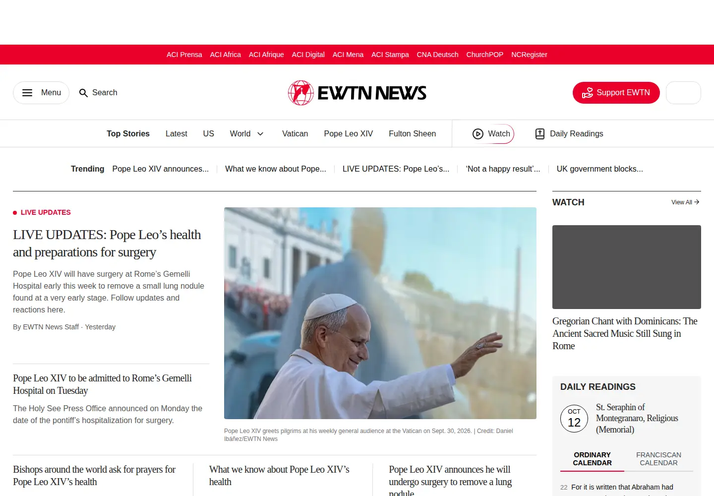 Screenshot of ewtnnews.com