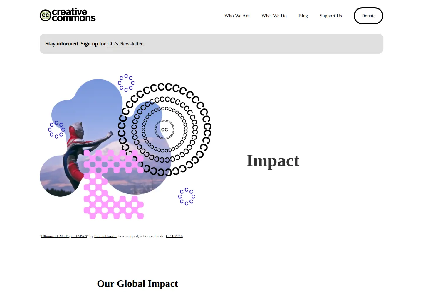 Captured homepage of sciencecommons.org in the current scan