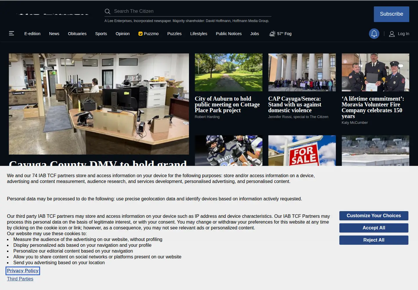 Screenshot of auburnpub.com
