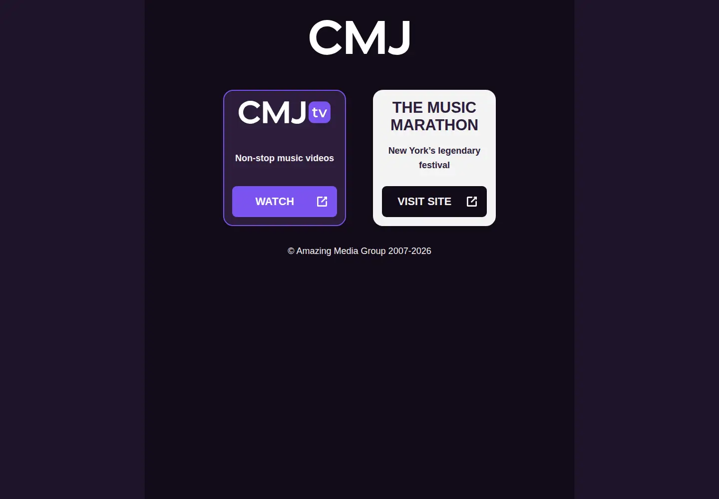 Screenshot of cmj.com