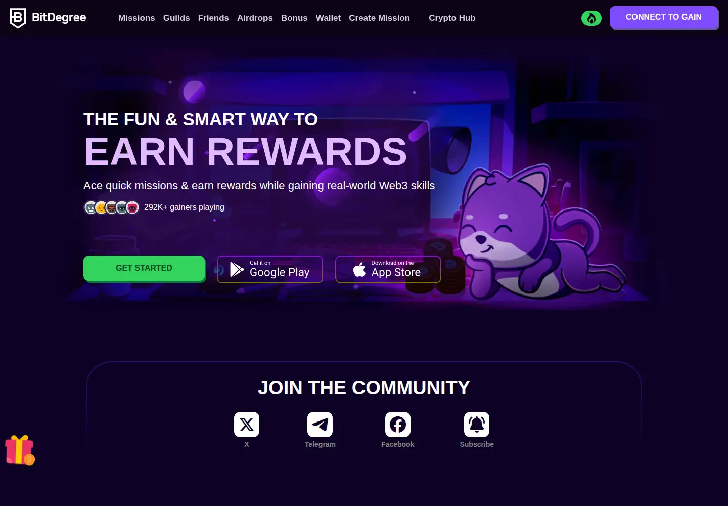 Captured homepage of bitdegree.org in the current scan