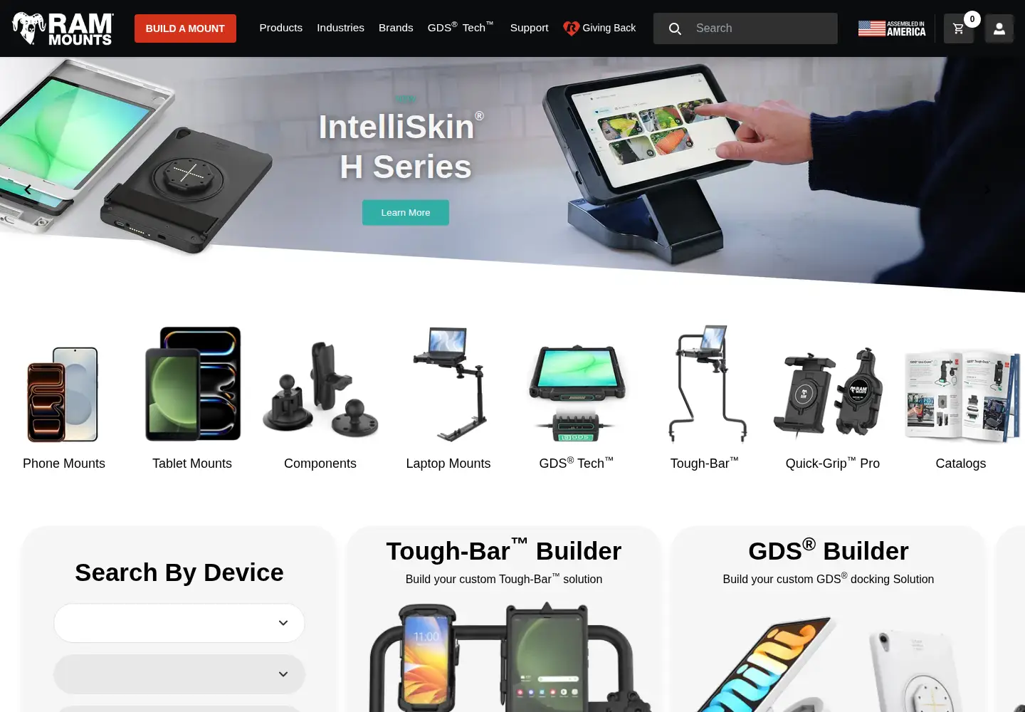 Screenshot of rammount.com