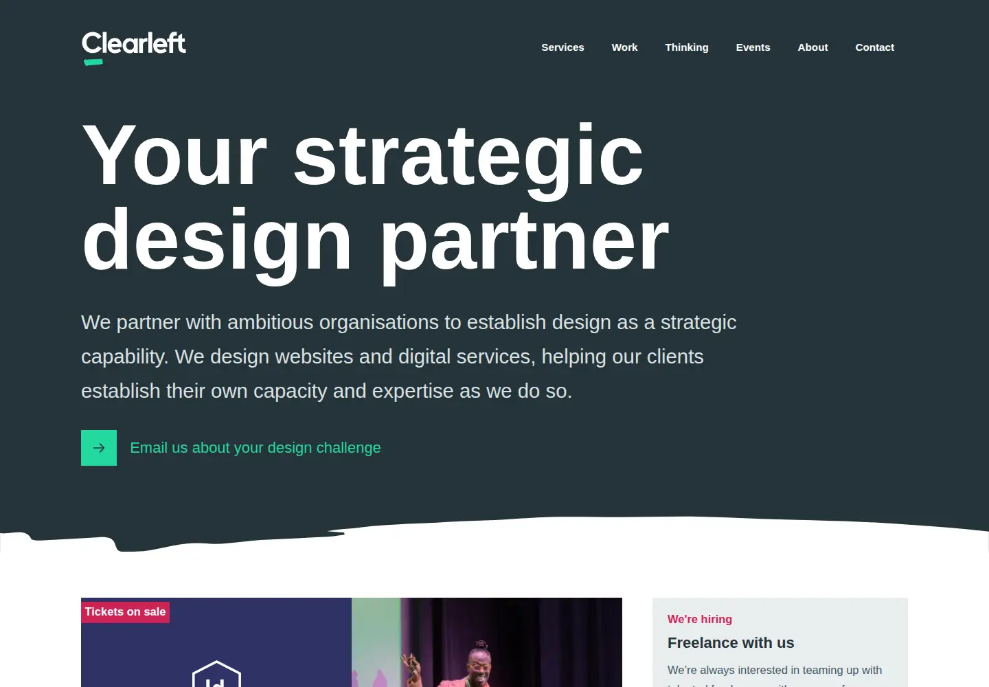 Captured homepage of clearleft.com in the current scan